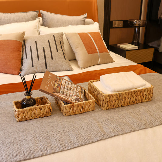 Water Hyacinth Storage Basket 3-Piece Set