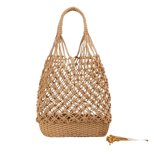 Fashion Gradient Seaside Beach Knitting Bag