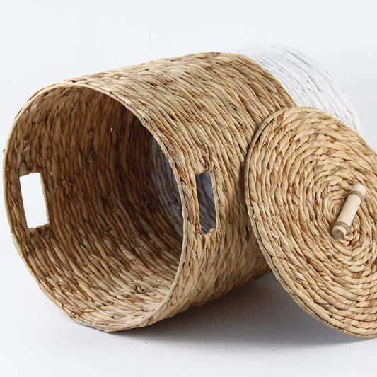 storage baskets woven with lid Wholesale