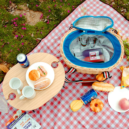 Artisanal Willow Picnic Basket for Outdoor