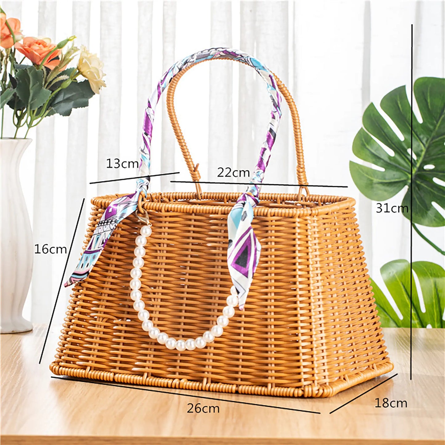 Natural Fiber Gift Basket