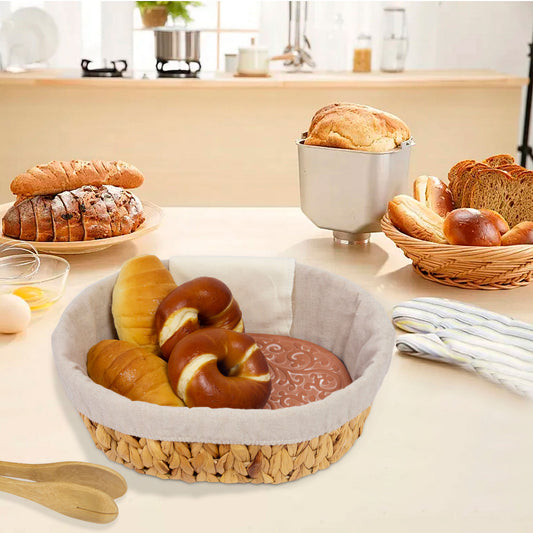 Bread Basket & Ceramic Plate Set, Color Box Packaging