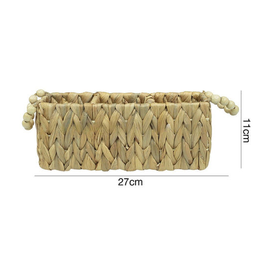 Water Hyacinth Utensil Holder With Beads