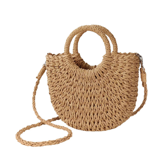 Rattan Bag with Wooden Handle