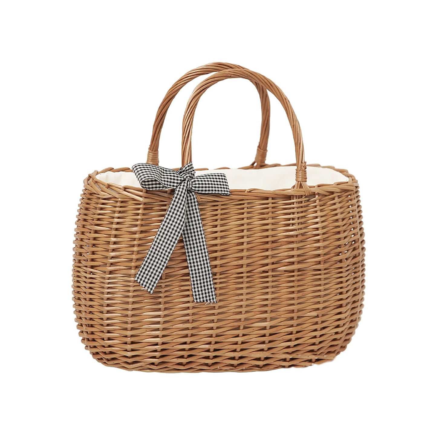 Handwoven Natural Straw Market Bag