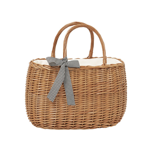 Handwoven Natural Straw Market Bag