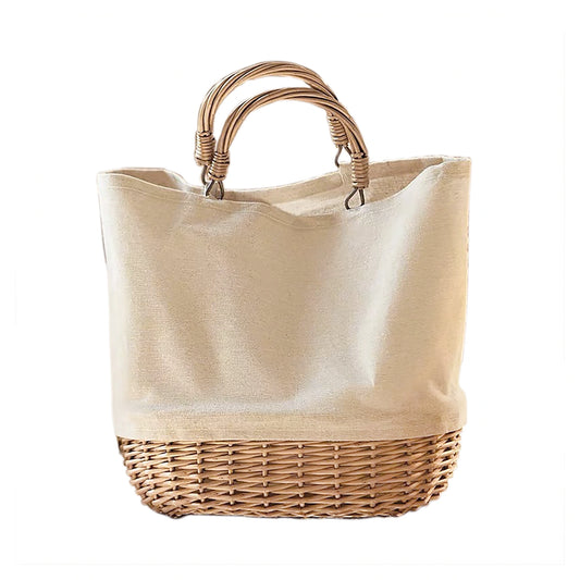 Woven Straw Purse with Adjustable Strap for Daily Use