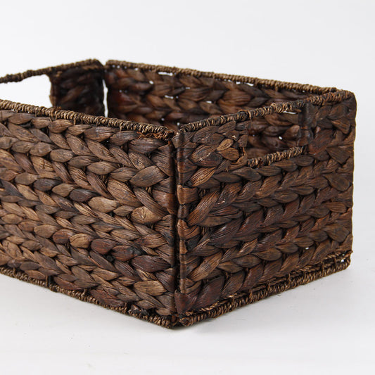 brown storage baskets