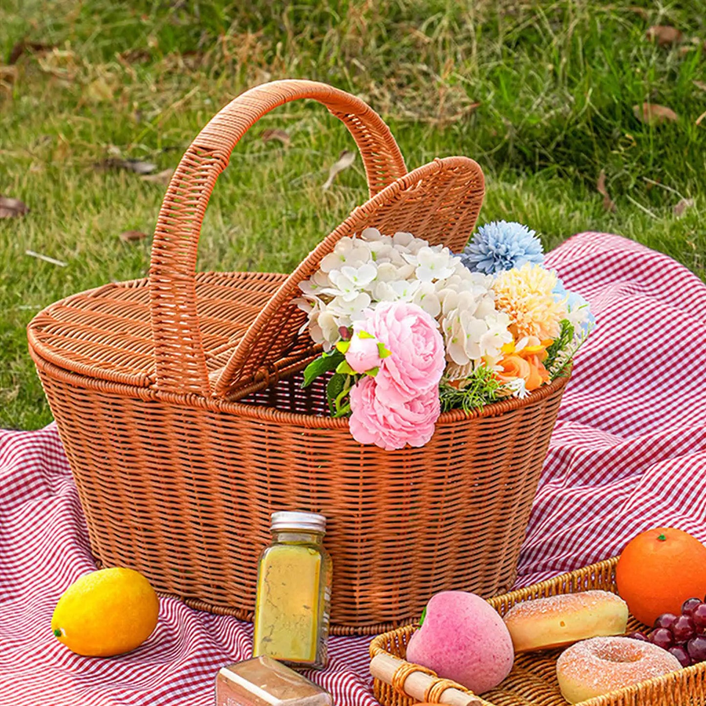 Water Hyacinth Picnic Basket
