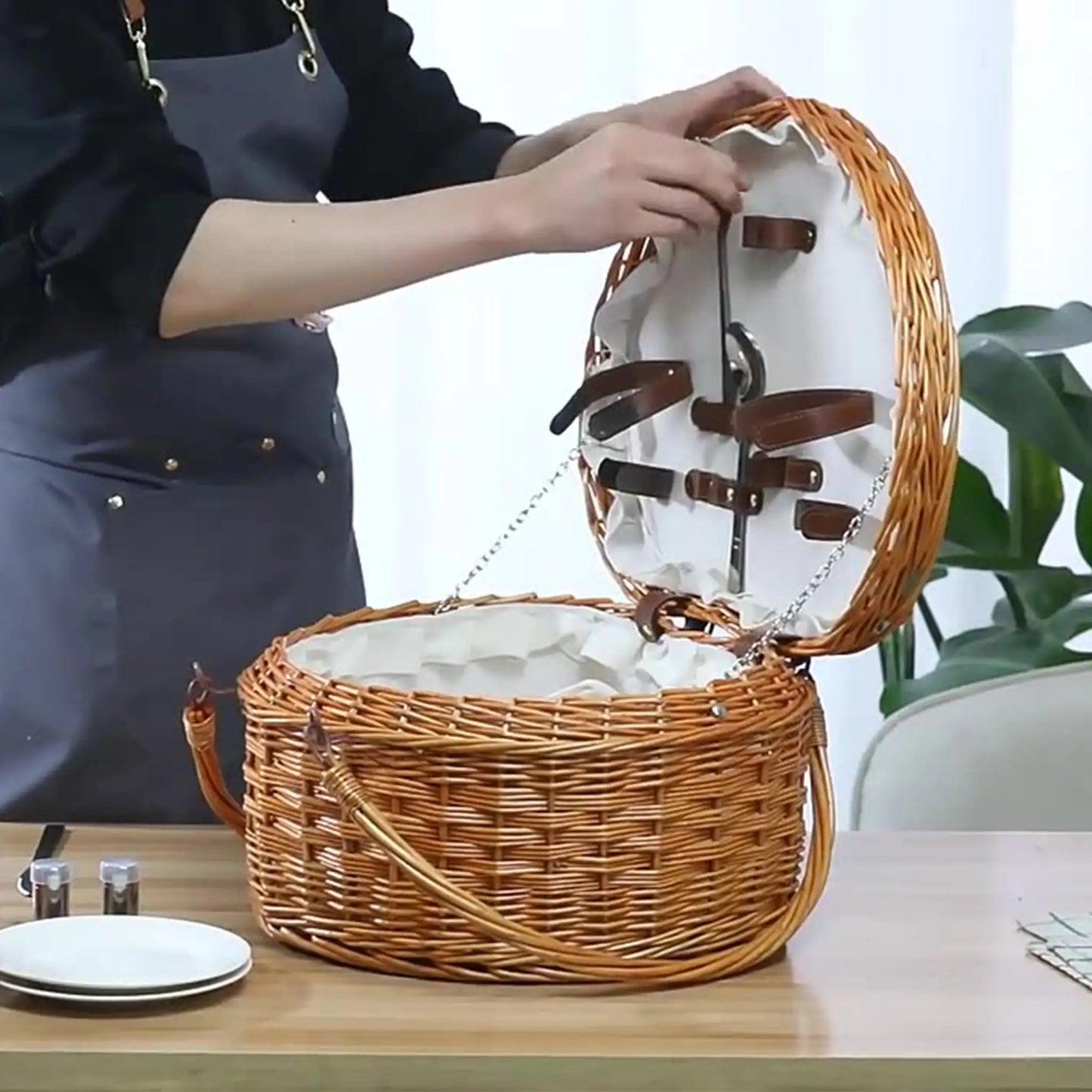 The Weekendist Woven Picnic Hamper