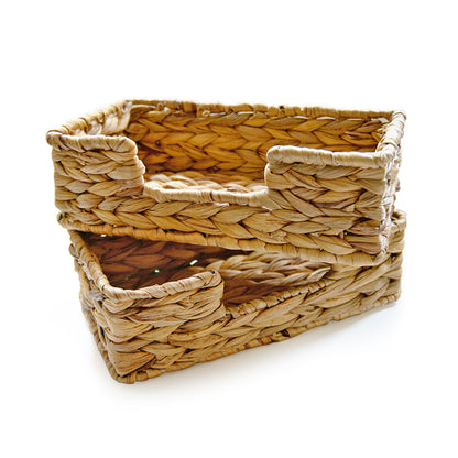 Water Hyacinth Storage Basket, 2 pieces