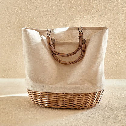 Woven Straw Purse with Adjustable Strap for Daily Use