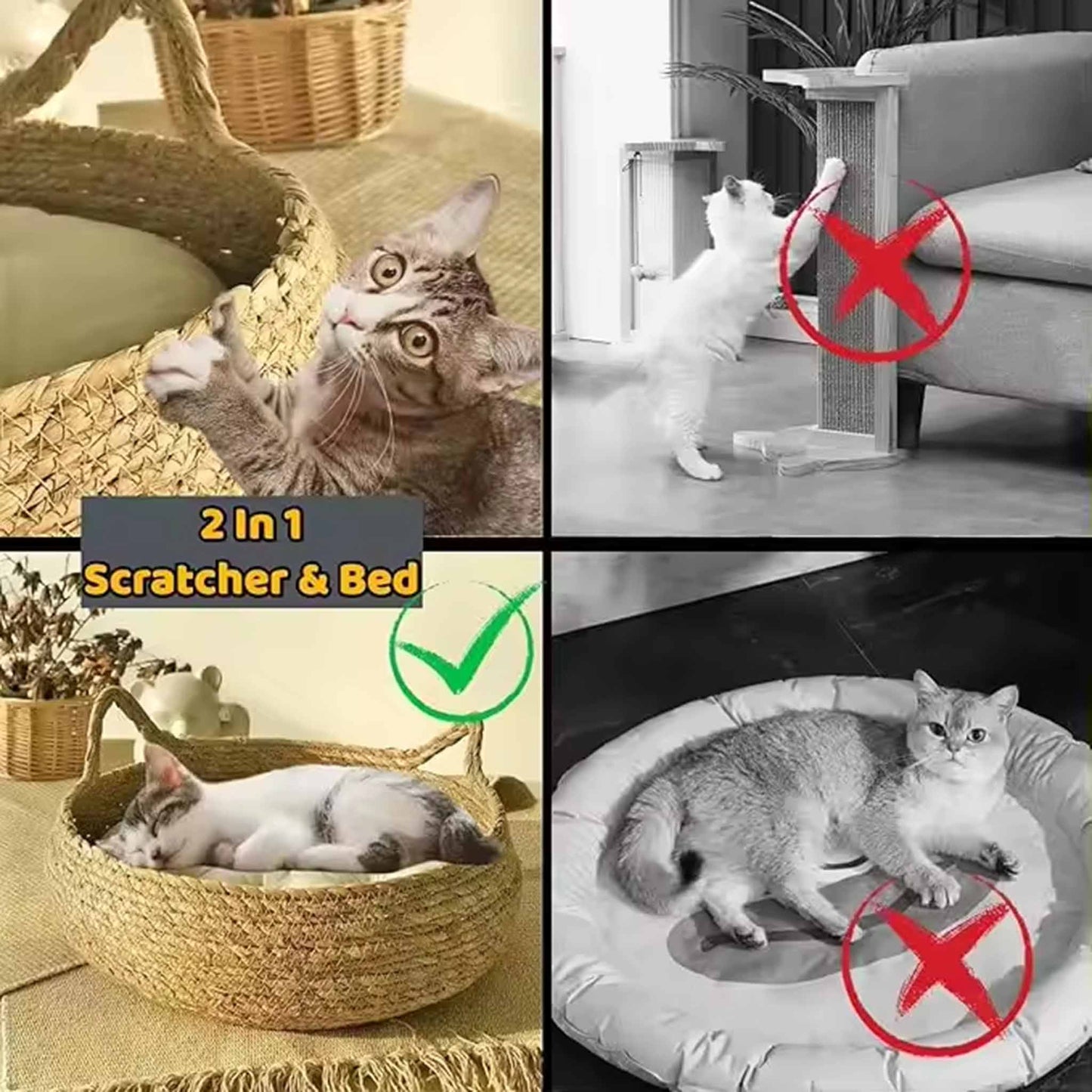 Cozy Grass Woven Pet Sleeping Mat