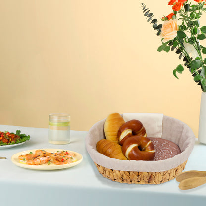Bread Basket & Ceramic Plate Set, Color Box Packaging