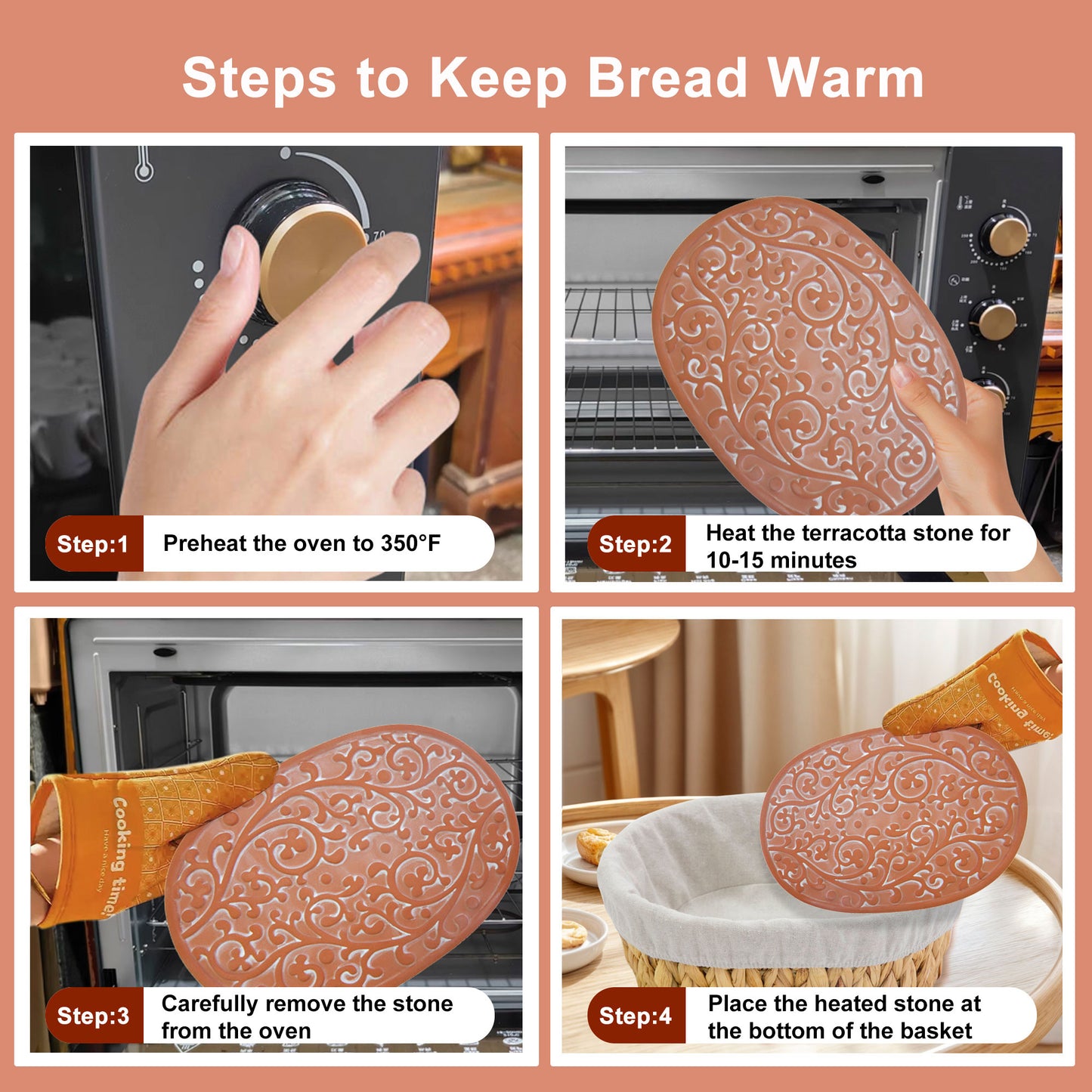 Bread Basket & Ceramic Plate Set, Color Box Packaging