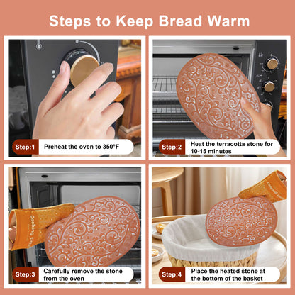 Bread Basket & Ceramic Plate Set, Color Box Packaging