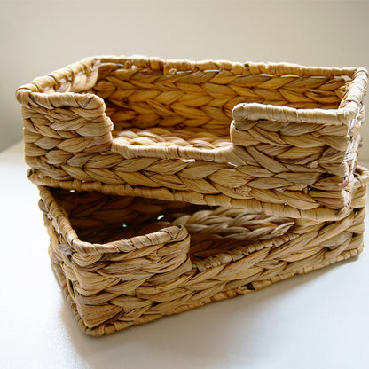 Water Hyacinth Storage Basket, 2 pieces