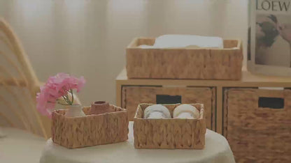 Water Hyacinth Storage Basket 3-Piece Set