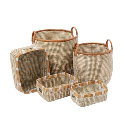 Sea grass Baskets with Plastic String  