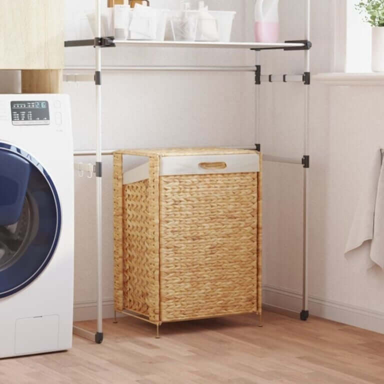wicker laundry basket with liner 