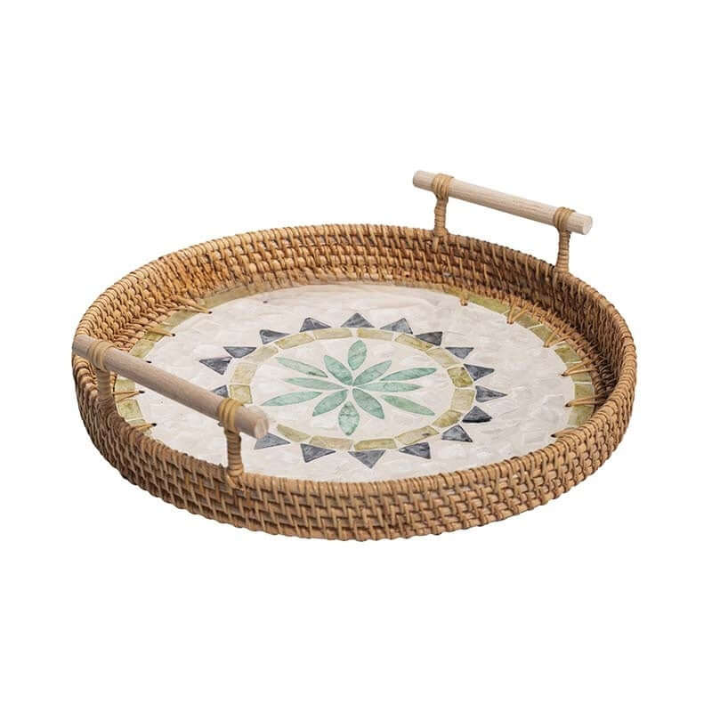 Custom wholesale woven basket tray
