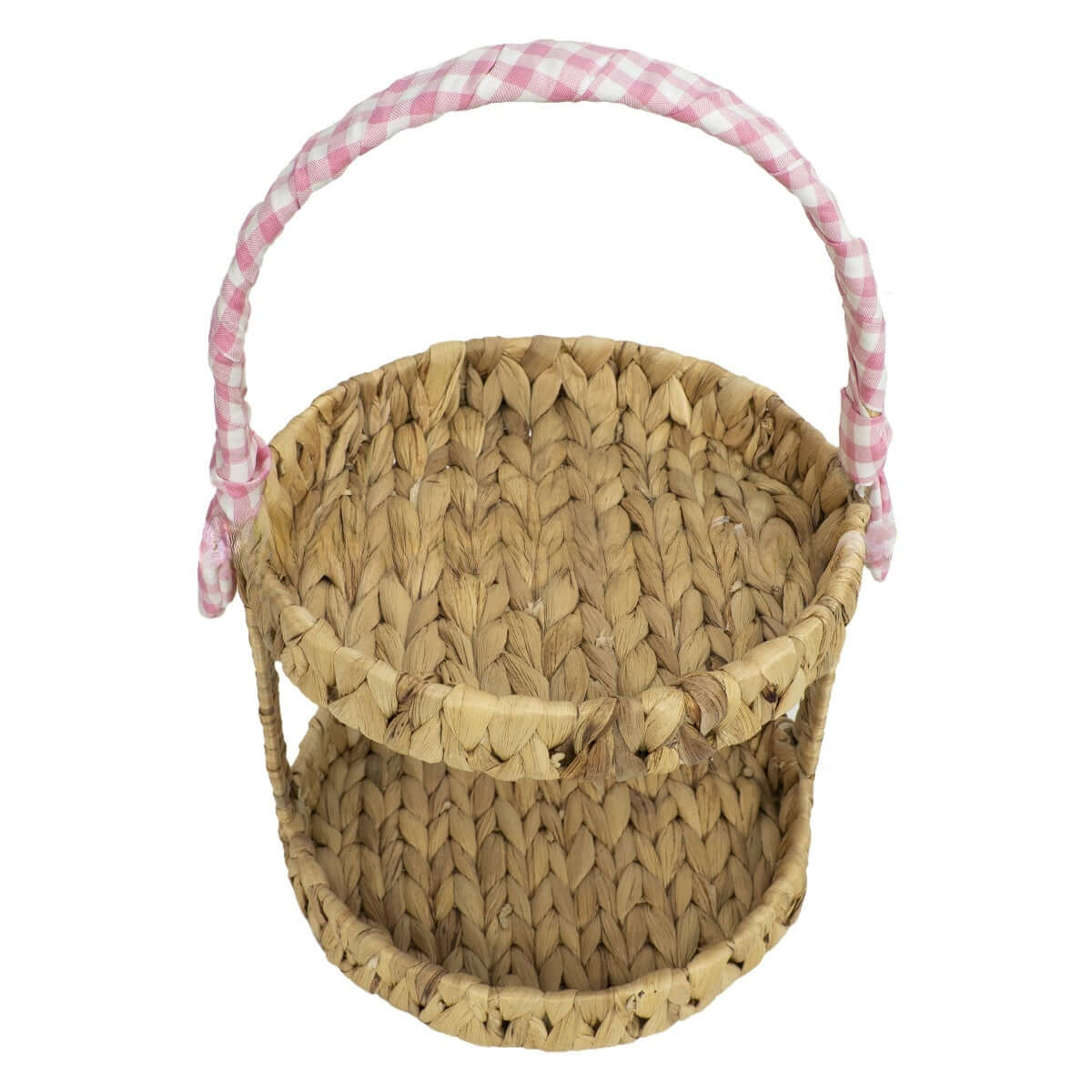 Two-Tier Wicker Tray with Ribbon Bow 